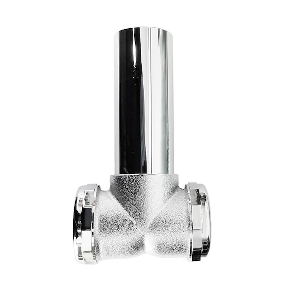 Thrifco Plumbing 20 Gauge 1-2 Inch Chrome Plated Brass Cast Body Center Outlet T 4400656 - main
